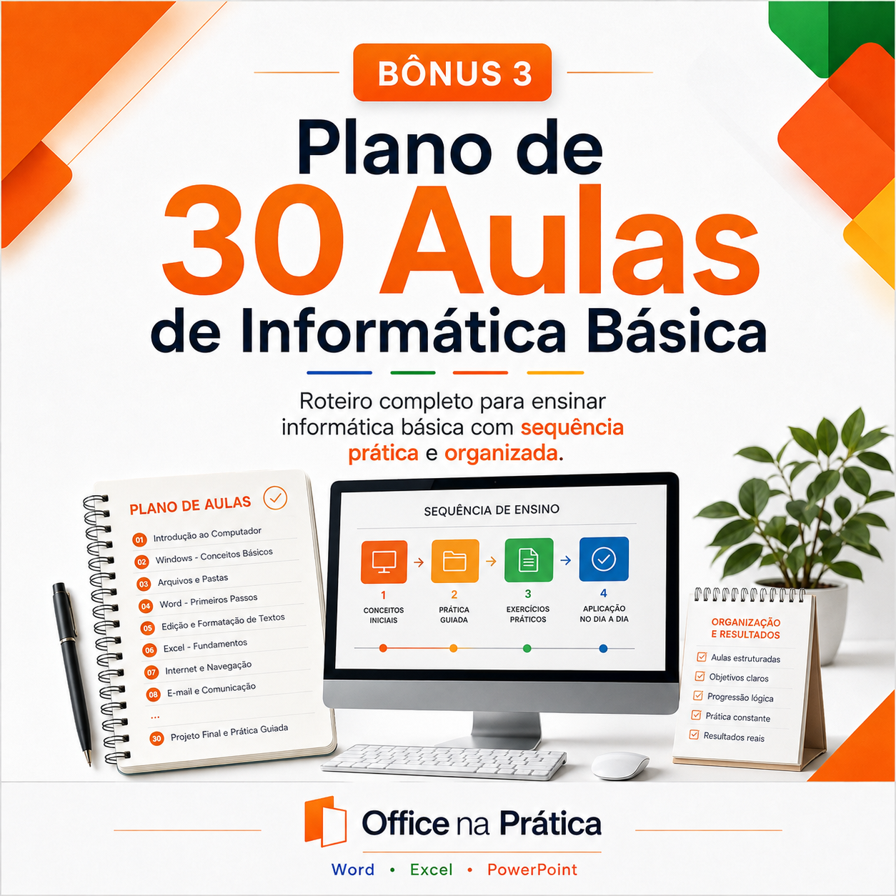 Plano de 30 Aulas de Informática Básica